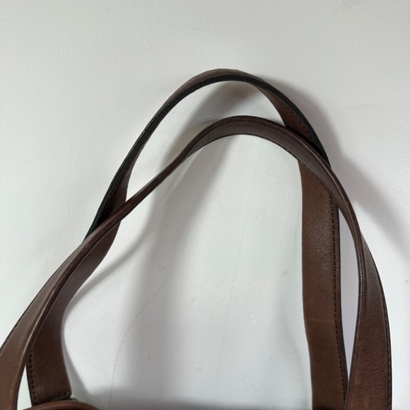 Fossil Vintage Reissue Revival Brown Metallic Leather Shoulder Bag Tote - Picture 4 of 16